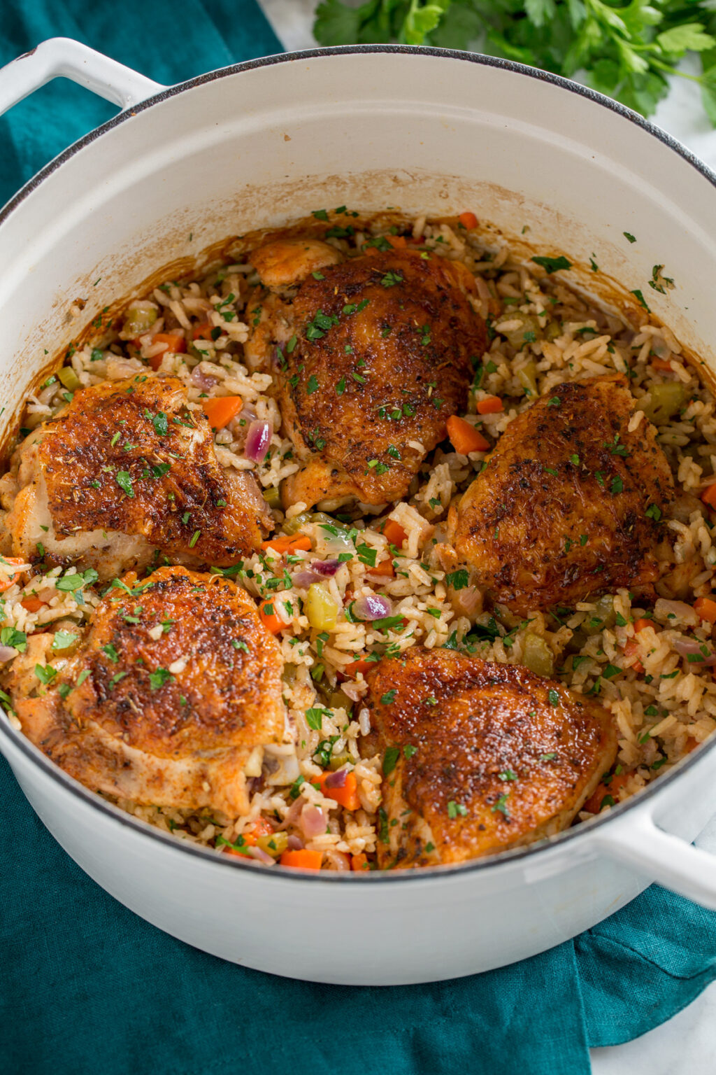 One Dish Chicken and Rice Bake