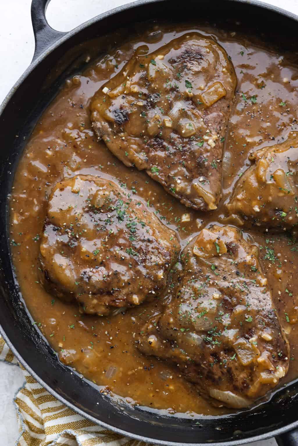 Oven Smothered Steak